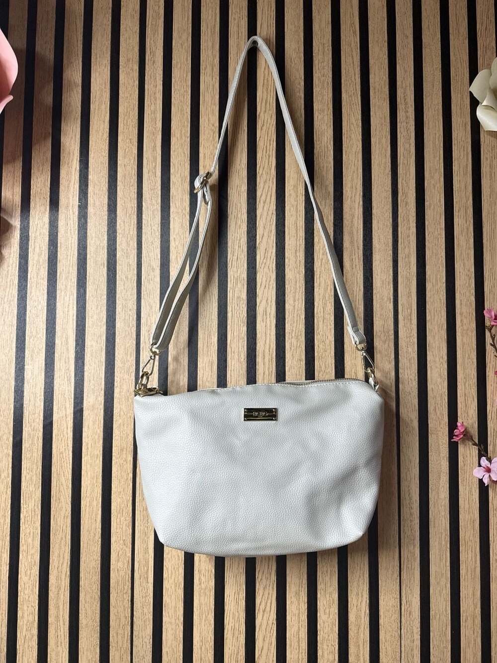 BCBG Beige Crossbody Purse